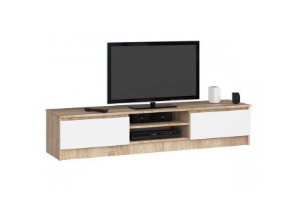 szafka rtv 160cm sonoma biala