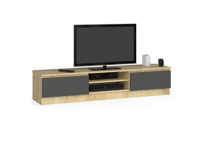 szafka rtv pod telewizor 160 cm dab artisan grafit szary
