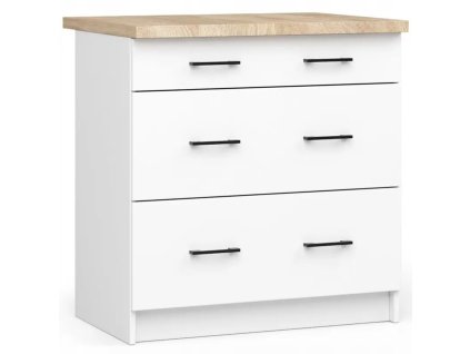 szafka kuchenna s80 3sz oliwia biala blat