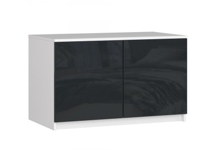 Nástavba na skříň S90 - bílá/grafit lesk