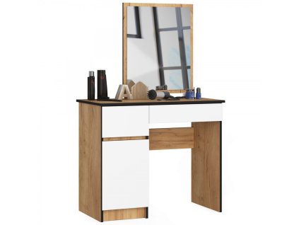Toaletní stolek P-2/SL 500x600 levá - dub craft/bílá