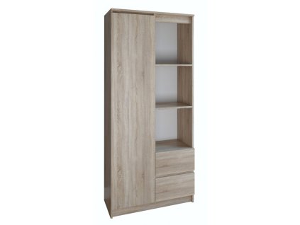 regal biurowy drzwi rs 80 bily dab sonoma