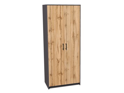 Skříň Wiktoria 2D Combi SZ05 (Barevná varianta Grafit/dub wotan)
