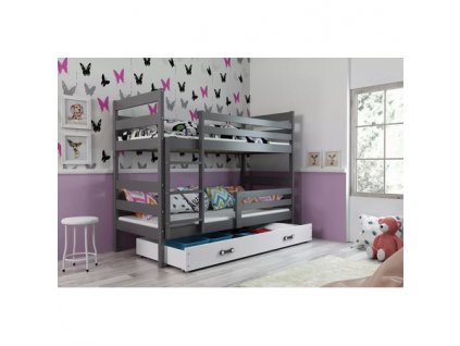Dětská patrová postel ERYK 90x200 cm - grafit