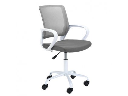 Otočná židle FD-6, bílá/šedá