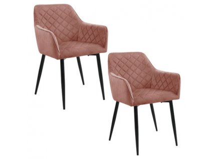 Set 2 ks jídelních židlí SJ.082, růžová
