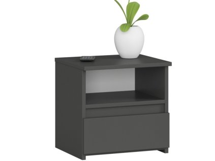 szafka nocna cl1 40 cm 1 szuflada grafit szary