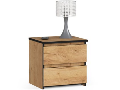 szafka nocna cl2 40 cm 2 szuflady dab craft