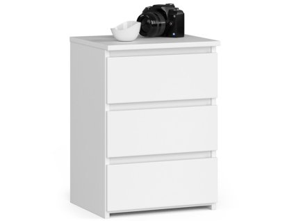 szafka nocna cl3 40 cm 3 szuflady biala