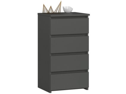 komoda cl4 40 cm 4 szuflady grafit szary