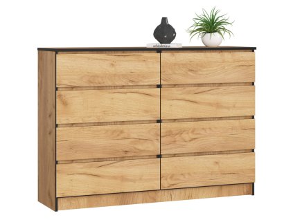 komoda do salonu k 140 cm 8 szuflad dab craft