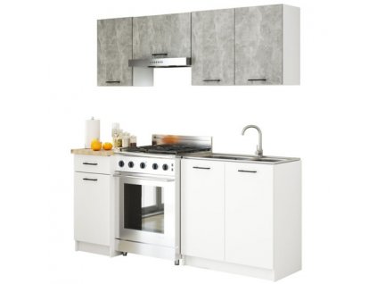 Kuchyňský set OLIVIA 1,8M - beton/bílá