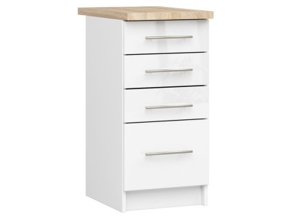 szafka kuchenna oliwia s 40cm 4s biala bialy polysk