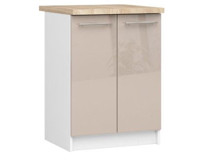 szafka kuchenna oliwia s 60cm 2d biala cappuccino polysk