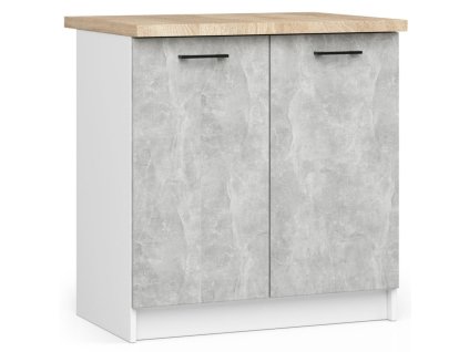 szafka kuchenna oliwia s 80cm 2d biala beton