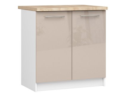 szafka kuchenna oliwia s 80cm 2d biala cappuccino polysk