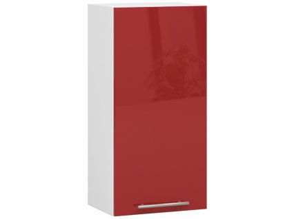 wiszaca szafka kuchenna oliwia w 40cm biala czerwony polysk h720