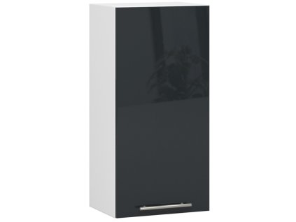 wiszaca szafka kuchenna oliwia w 40cm biala grafit polysk h720