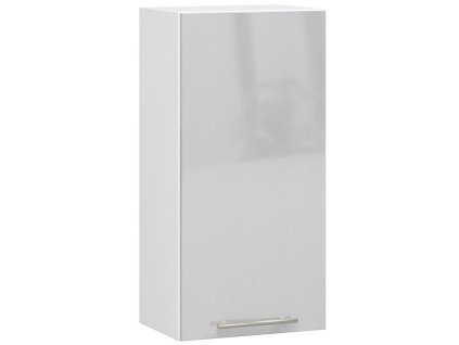wiszaca szafka kuchenna oliwia w 40cm biala metalik polysk h720