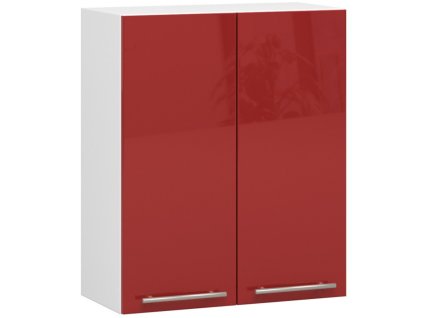 wiszaca szafka kuchenna oliwia w 60cm biala czerwony polysk h720