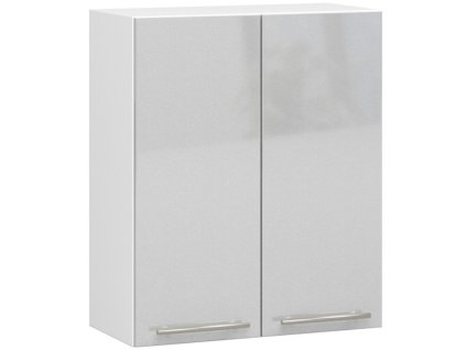 wiszaca szafka kuchenna oliwia w 60cm biala metalik polysk h720