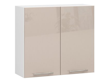 wiszaca szafka kuchenna oliwia w 80cm biala cappuccino polysk h720