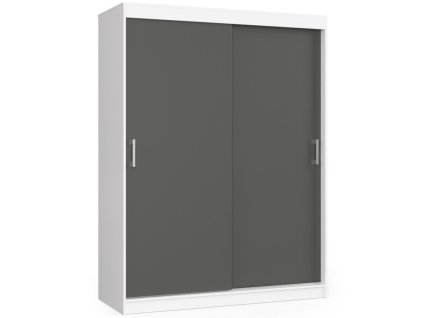 szafa przesuwna 150 cm clp mono biala grafit szary