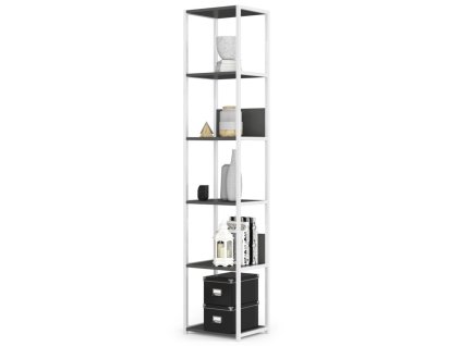 regal loftowy metalowy 40 cm bialy szary 6 polek 1