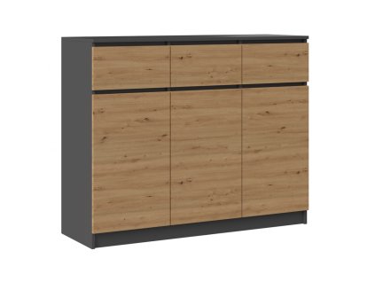 szafka stolik rtv 140cm antracyt dab artisan
