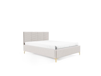Postel PK 31 160x200 cm - zlaté nohy (Barevná varianta Krémová)