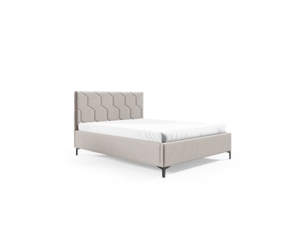 Postel PK 34 180x200 cm - černé nohy (Barevná varianta Krémová)