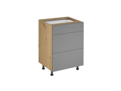 Kuchyňská skříňka LANGEN D60S3 (Barevná varianta Dub artisan/béžová)