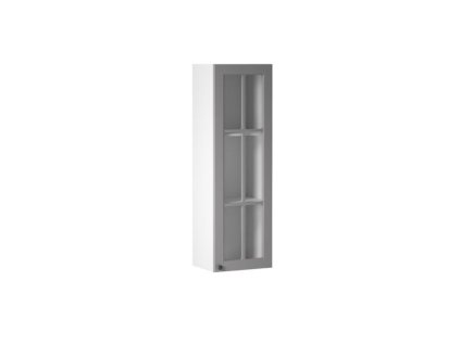 Závěsná kuchyňská skříňka LINEA W40S (Barevná varianta Bílá-šedá)