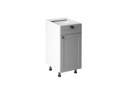 Kuchyňská skříňka LINEA D40S1-P/L (Barevná varianta Bílá-šedá)