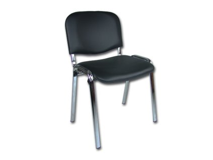 Konferenční židle ISO eko-kůže CHROM (Barevná varianta Černá)