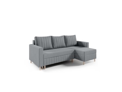 Rohová rozkládací sedací souprava 250 DANE (Barevná varianta Tmavě šedá, Strana sedací soupravy Pravá)