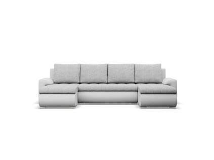 Rozkládací rohová sedací souprava TOKIO III (Barevná varianta Šedá/bílá)