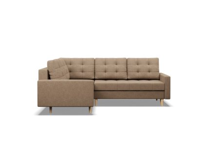 Rozkládací rohová sedací souprava OSLO I model 2 (Barevná varianta Béžová, Strana sedací soupravy Levá)