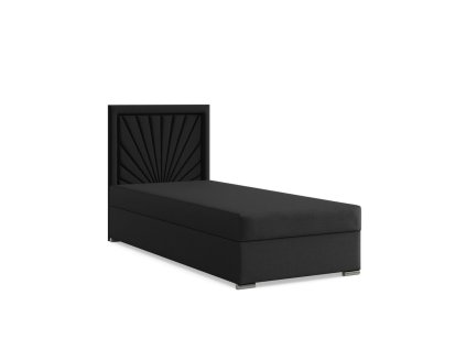 Čalouněná postel VINCENZA 90x200 cm s pružinovou matrací (Barevná varianta Černá)