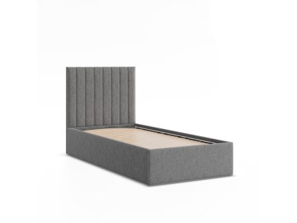 Čalouněná postel POLLA 90x200 cm s roštem (Barevná varianta Šedá)