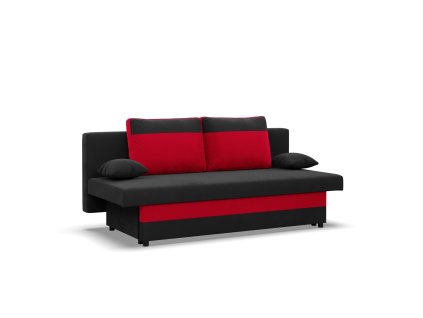 Rozkládací pohovka SONY (Barevná varianta Černá-červená)