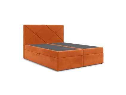 Čalouněná postel VERDE s úložným prostorem 140x200 cm (Barevná varianta Hnědá)