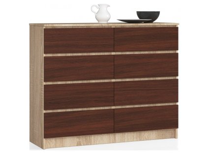 komoda k120 8 szuflad sonoma wenge
