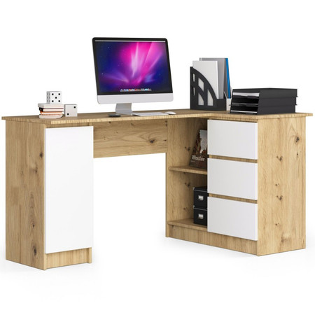  Počítačový stůl B20 155 cm pravá dub artisan/bílá
