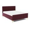 Postel RUBY 25 STANDARD 140x200 cm - zlaté nohy (Barevná varianta Tmavě modrá)