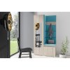 Předsíňová stěna AMI 13 (Barevná varianta Azurová;Bílá, Varianta zrcadel Se zrcadlem)