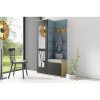 Předsíňová stěna AMI 13 (Barevná varianta Azurová;Bílá, Varianta zrcadel Se zrcadlem)