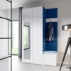 Předsíňová stěna AMI 20 - se zrcadlem (Barevná varianta Bílá;Azurová)