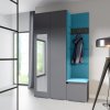 Předsíňová stěna AMI 20 - se zrcadlem (Barevná varianta Bílá;Azurová)