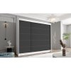 Velká šatní skříň DAVOS VII 250 cm (Barevná varianta Bílá/Černá)
